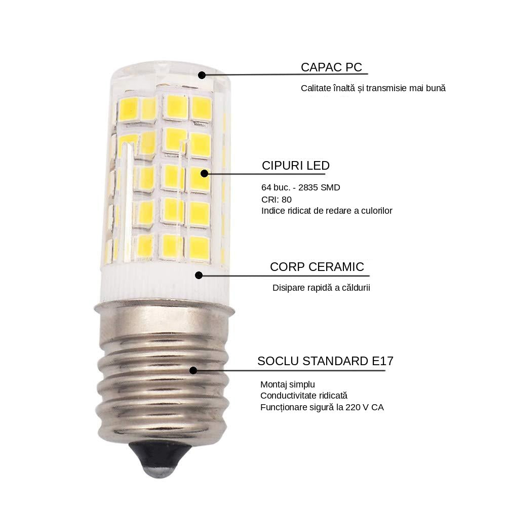 Bec LED E17 5W pentru frigider și congelator