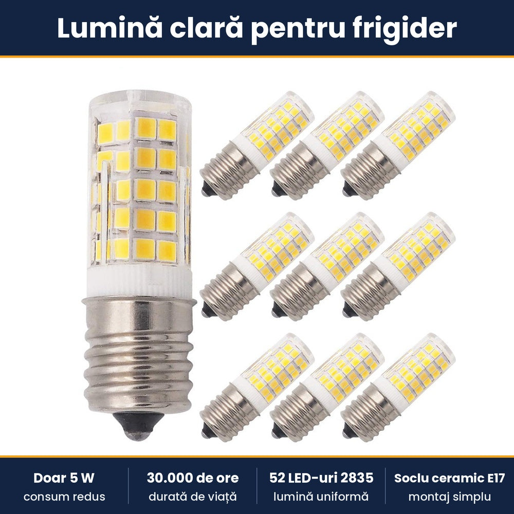 Bec LED E17 5W pentru frigider și congelator