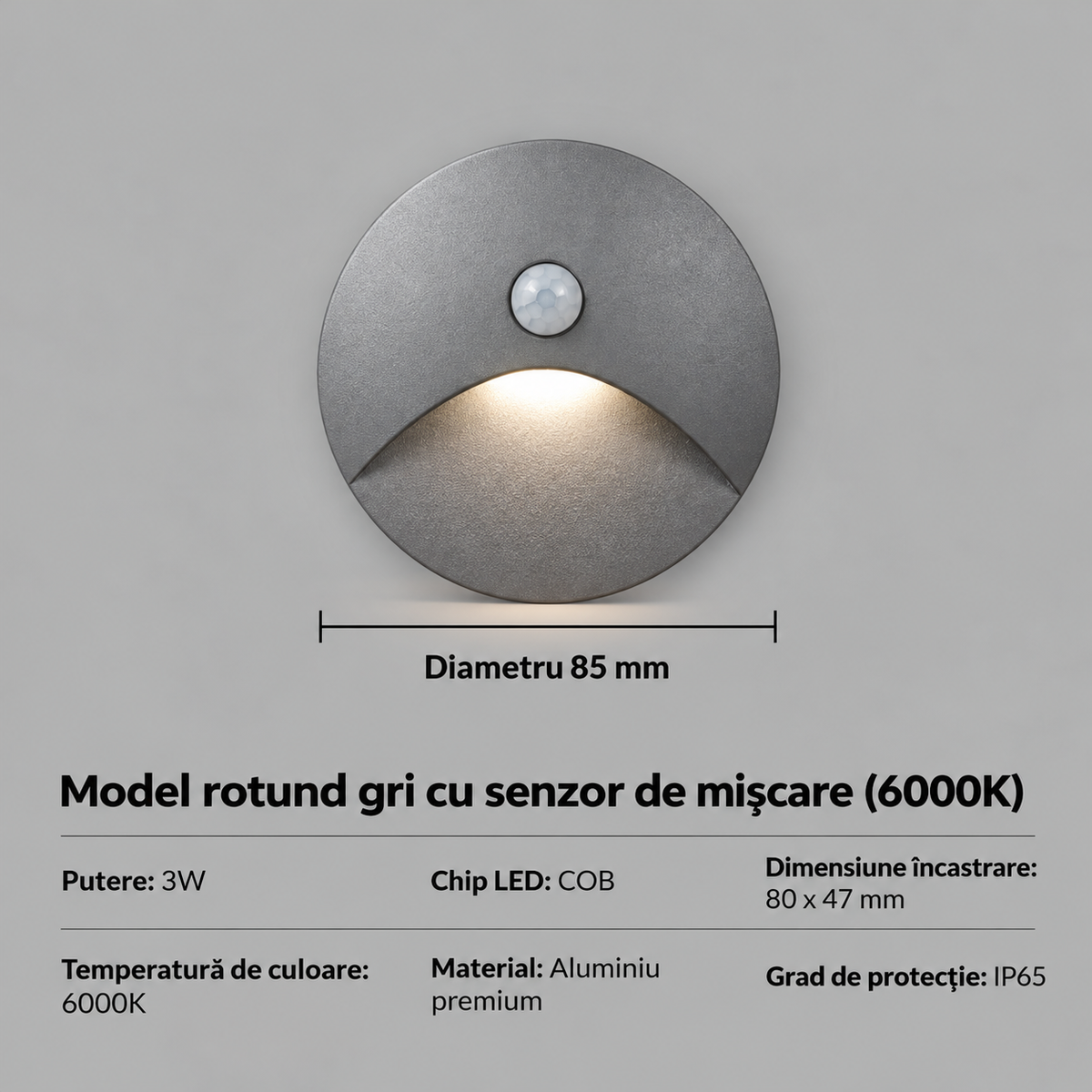 Lampă exterioară impermeabilă cu senzor de mișcare