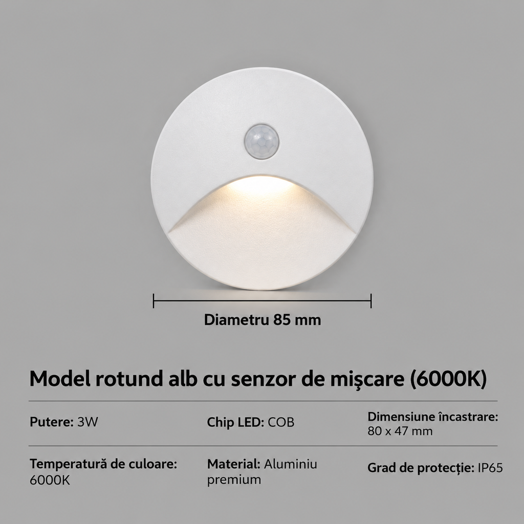 Lampă exterioară impermeabilă cu senzor de mișcare