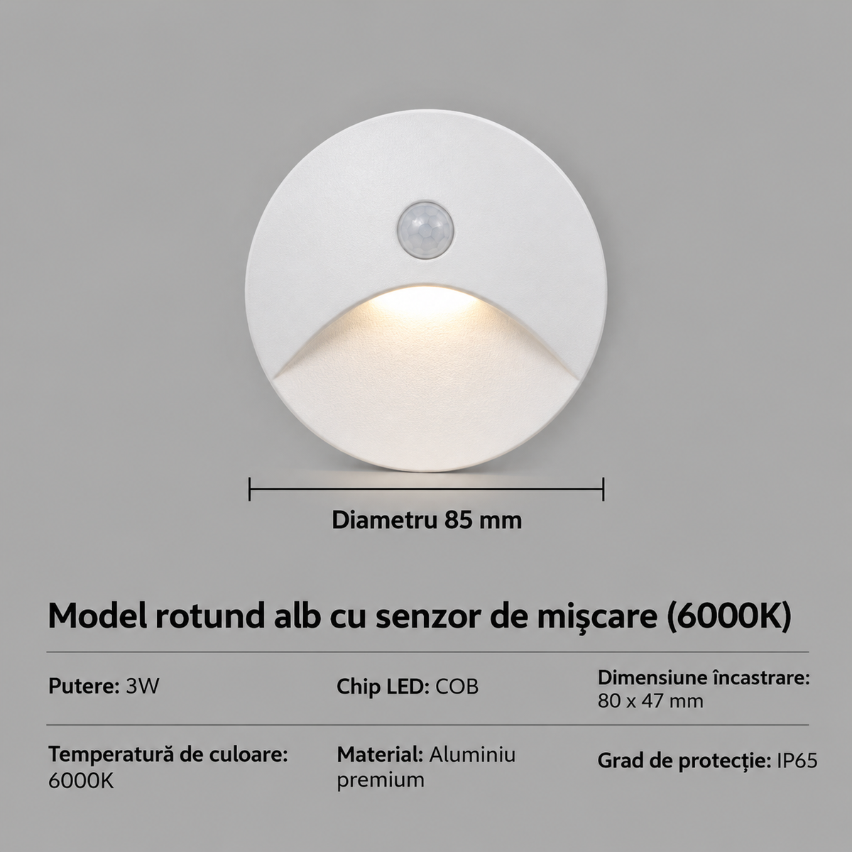 Lampă exterioară impermeabilă cu senzor de mișcare