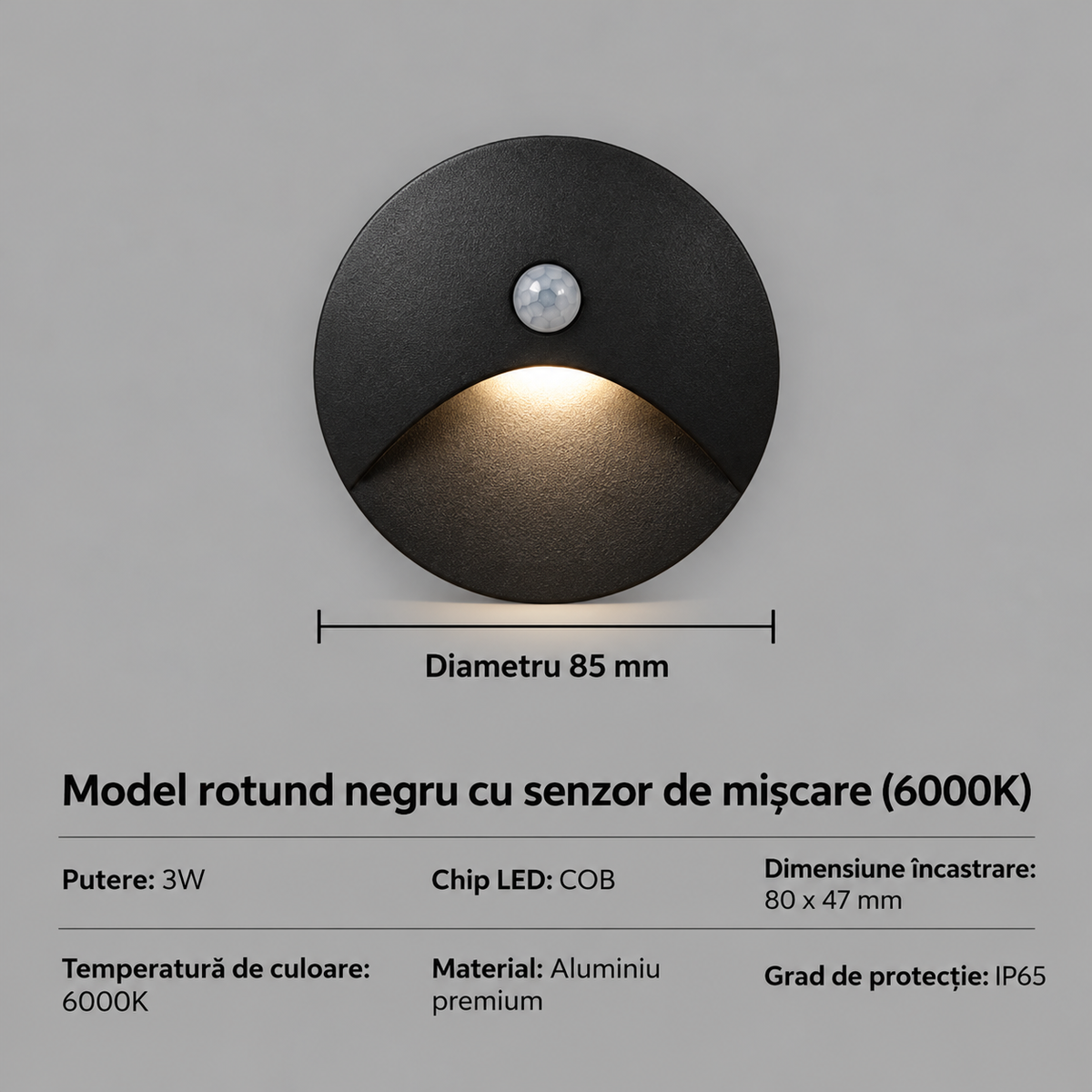 Lampă exterioară impermeabilă cu senzor de mișcare