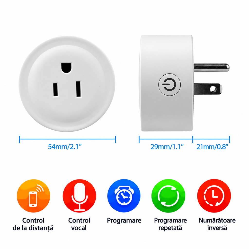 Priză Smart Wi-Fi Mini: Controlezi Orice Aparat de pe Telefon