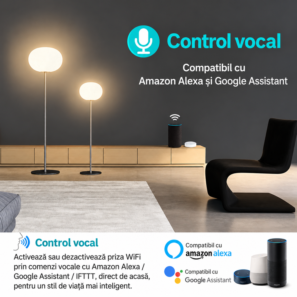 Priză Smart Wi-Fi Mini: Controlezi Orice Aparat de pe Telefon