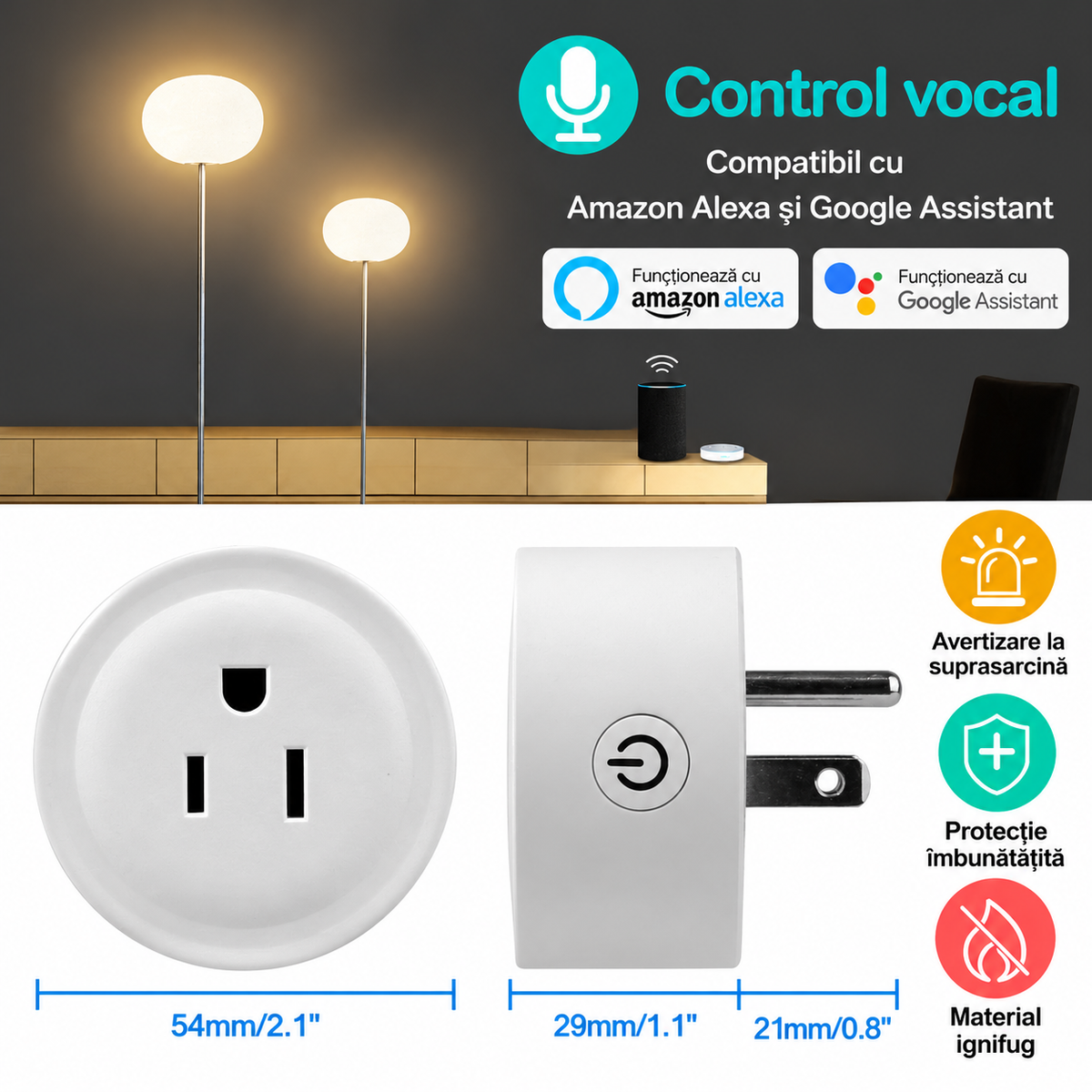 Priză Smart Wi-Fi Mini: Controlezi Orice Aparat de pe Telefon