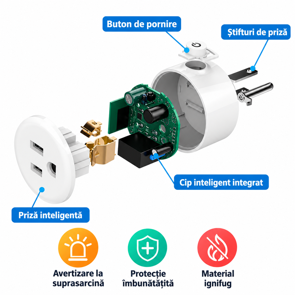 Priză Smart Wi-Fi Mini: Controlezi Orice Aparat de pe Telefon
