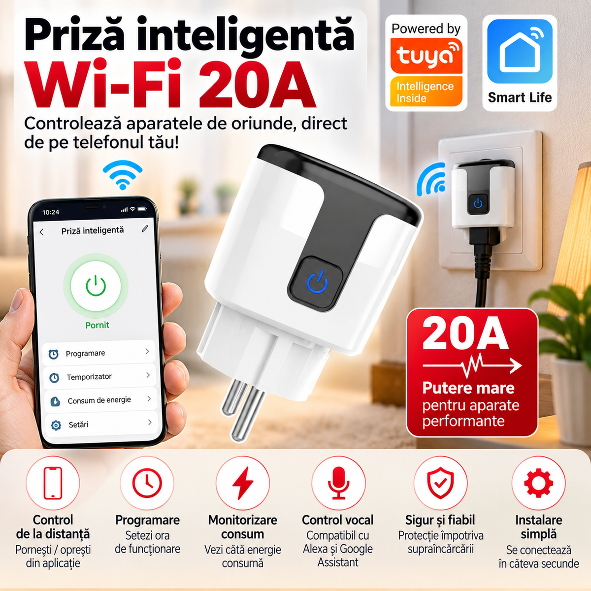 Priză Smart Premium: Control Total, Consum Redus
