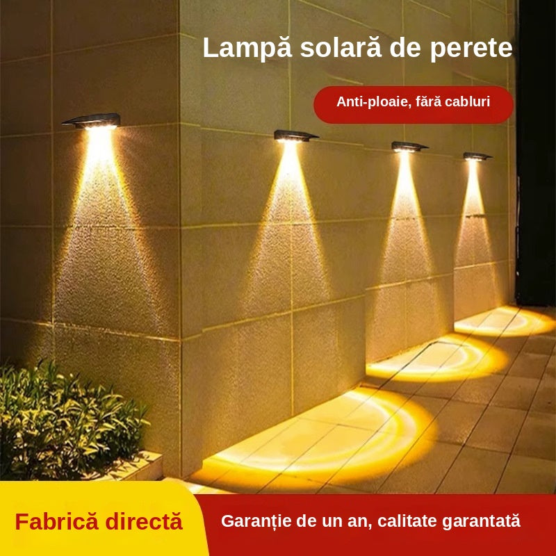 Lampă Solară pentru Trepte și Pereți: Lumină Caldă, Fără Cabluri și Fără Costuri de Curent